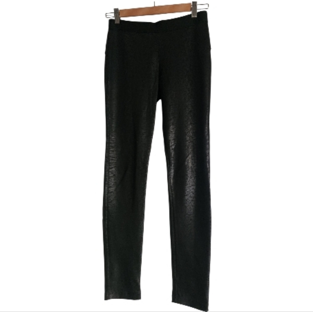 David‎ Lerner Black Snake Print Leggings Sz S